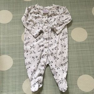 Unicorn footed layette sleeper
